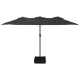 VidaXL Sonnenschirm Doppeldach 449x245 cm schwarz