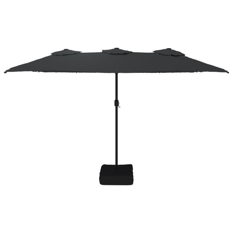 VidaXL Sonnenschirm Doppeldach 449x245 cm schwarz