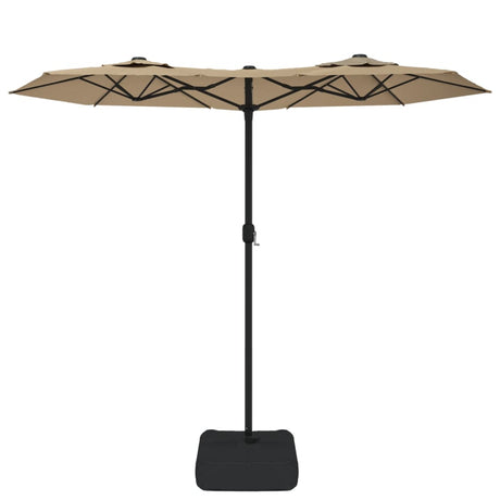 Vidaxx Sonnenschirm Doppeldach 316x145 cm Taupe