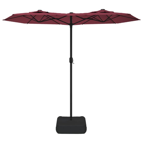 Vidaxx Sonnenschirm Doppeldach 316x145 cm weinrot