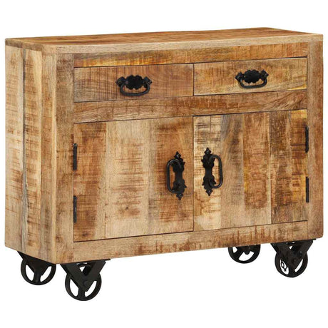 Vidaxl dressoir 80x30x65 cm massief ruw mangohout