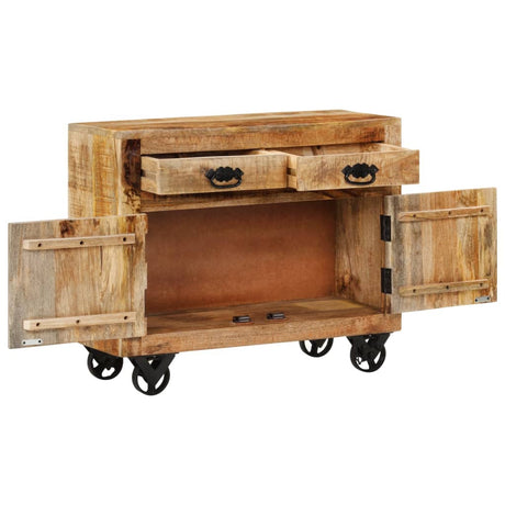 Vidaxl dressoir 80x30x65 cm massief ruw mangohout