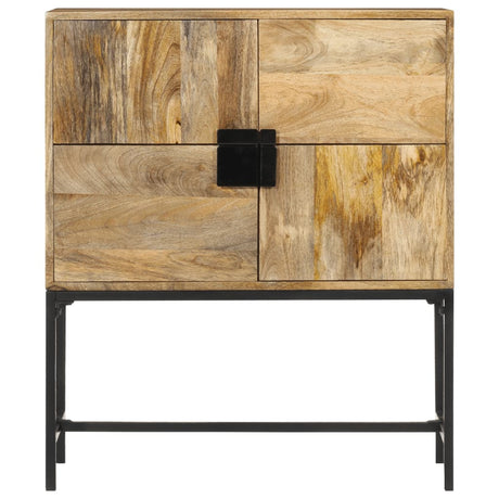 Vidaxl hoge kast 80x30x95 cm massief ruw mangohout