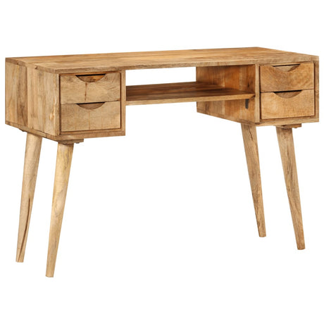Vidaxl bureau met lades 110x47x76 cm massief mangohout