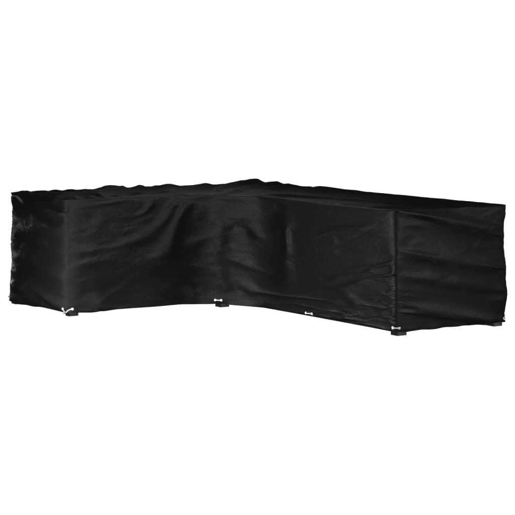 Vidaxl tuinmeubelhoezen met 18 oogjes l-vormig 220x285x80 cm