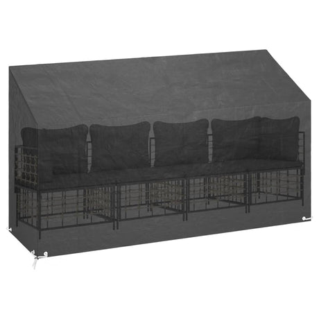 Vidaxl tuinbankhoes met 8 oogjes 210x70x70 88 cm polyetheen