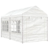 VidaXL Pavillon mit Dach 4,46 x 2,28 x 2,69 m Polyethylen weiß