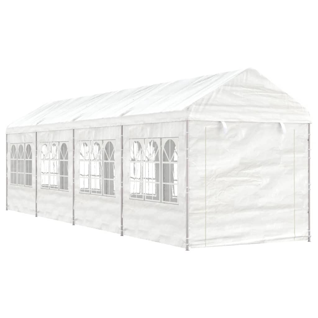 VidaXL Pavillon mit Dach 8,92 x 2,28 x 2,69 m Polyethylen weiß