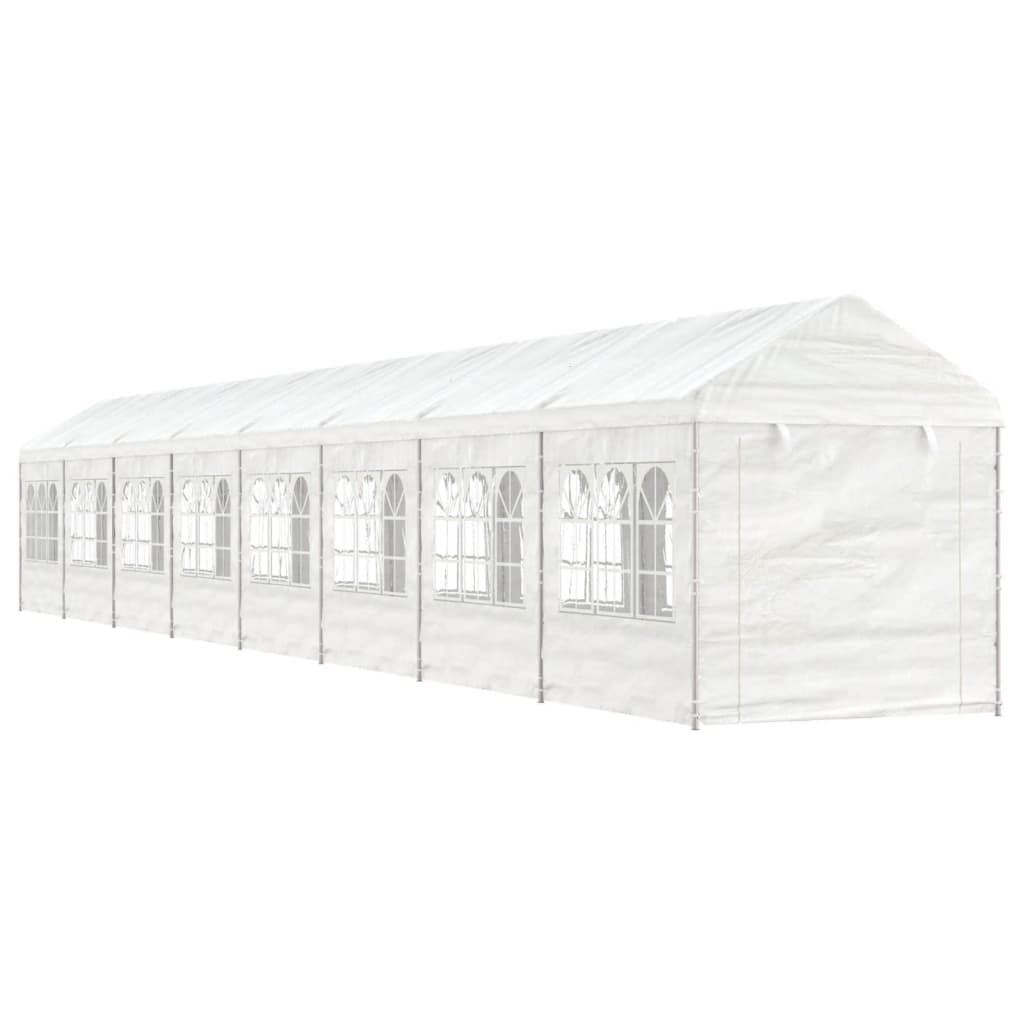 VidaXL Pavillon mit Dach 17,84 x 2,28 x 2,69 m Polyethylen weiß