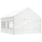 VidaXL Pavillon mit Dach 4,46 x 4,08 x 3,22 m Polyethylen weiß