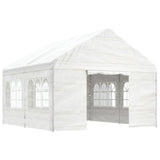 VidaXL Pavillon mit Dach 4,46 x 4,08 x 3,22 m Polyethylen weiß