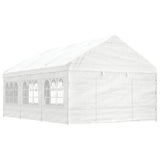 VidaXL Pavillon mit Dach 6,69 x 4,08 x 3,22 m Polyethylen weiß