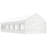 VidaXL Pavillon mit Dach 11,15 x 4,08 x 3,22 m Polyethylen weiß