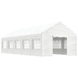 VidaXL Pavillon mit Dach 11,15 x 4,08 x 3,22 m Polyethylen weiß