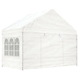 VidaXL Pavillon mit Dach 11,15 x 4,08 x 3,22 m Polyethylen weiß
