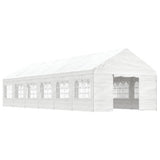 VidaXL Pavillon mit Dach 13,38 x 4,08 x 3,22 m Polyethylen weiß