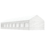 VidaXL Pavillon mit Dach 17,84 x 4,08 x 3,22 m Polyethylen weiß