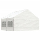 VidaXL Pavillon mit Dach 4,46 x 5,88 x 3,75 m Polyethylen weiß