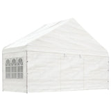 VidaXL Pavillon mit Dach 4,46 x 5,88 x 3,75 m Polyethylen weiß
