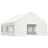 VidaXL Pavillon mit Dach 6,69 x 5,88 x 3,75 m Polyethylen weiß