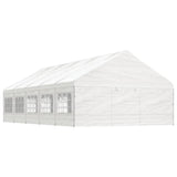 VidaXL Pavillon mit Dach 11,15 x 5,88 x 3,75 m Polyethylen weiß