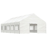 VidaXL Pavillon mit Dach 11,15 x 5,88 x 3,75 m Polyethylen weiß