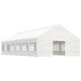VidaXL Pavillon mit Dach 13,38 x 5,88 x 3,75 m Polyethylen weiß