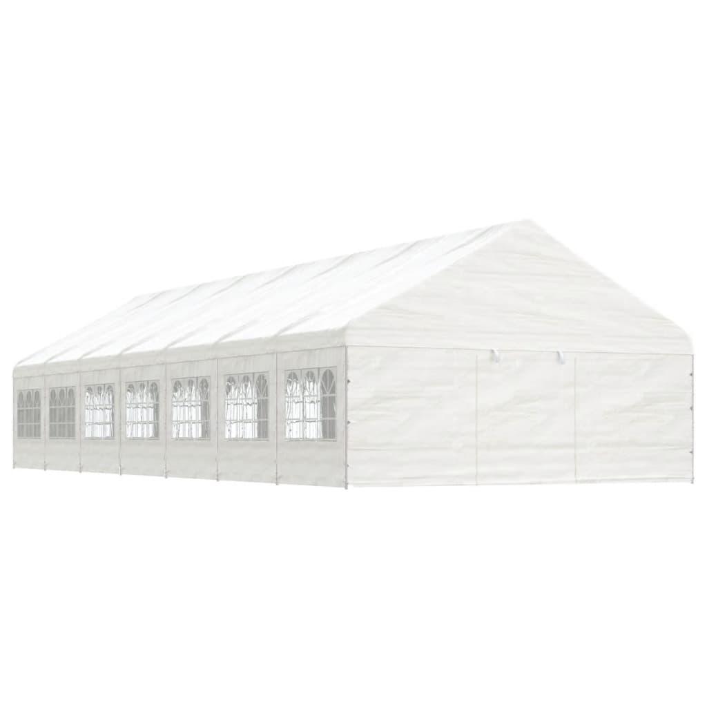 VidaXL Pavillon mit Dach 15,61 x 5,88 x 3,75 m Polyethylen weiß