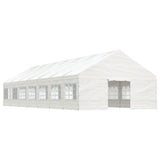 VidaXL Pavillon mit Dach 15,61 x 5,88 x 3,75 m Polyethylen weiß