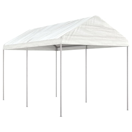 VidaXL Pavillon mit Dach 4,46 x 2,28 x 2,69 m Polyethylen weiß