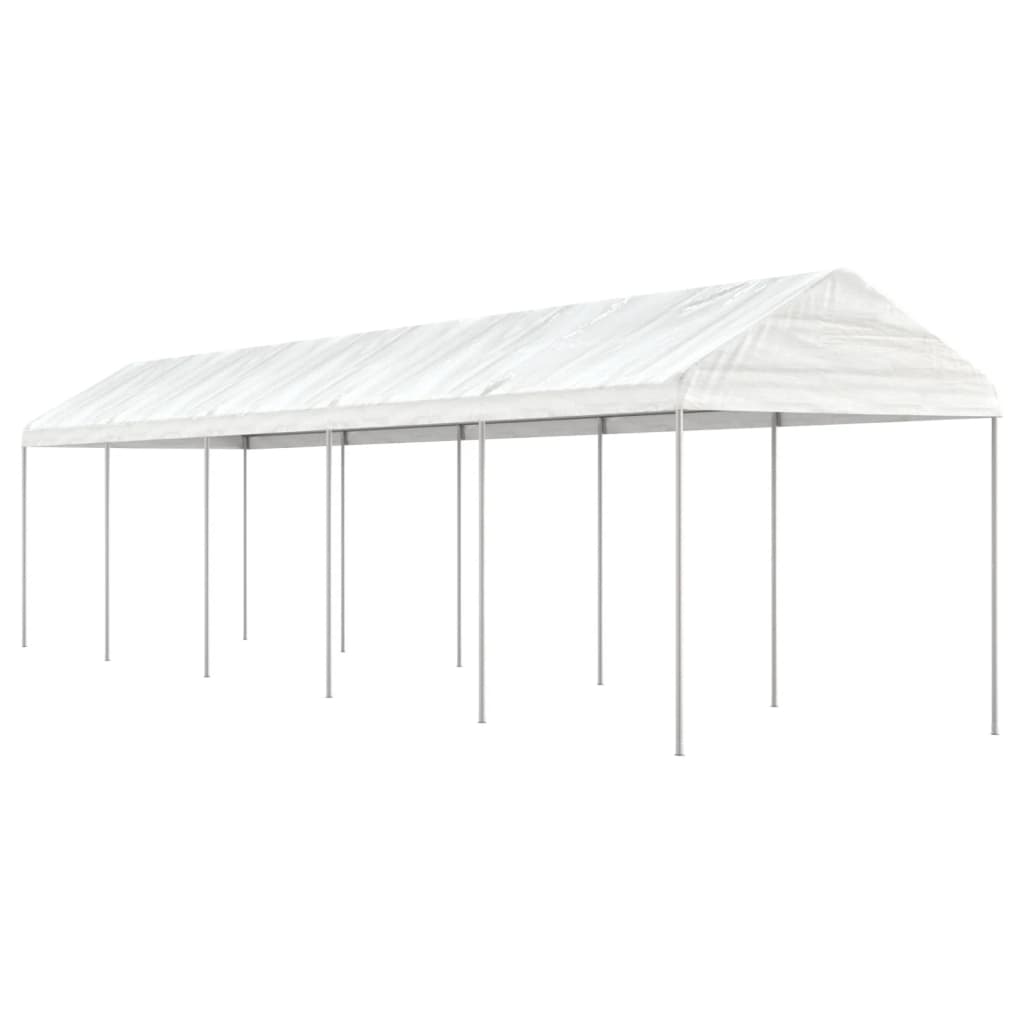 VidaXL Pavillon mit Dach 11,15 x 2,28 x 2,69 m Polyethylen weiß