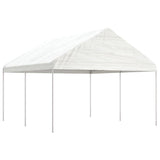 VidaXL Pavillon mit Dach 4,46 x 4,08 x 3,22 m Polyethylen weiß