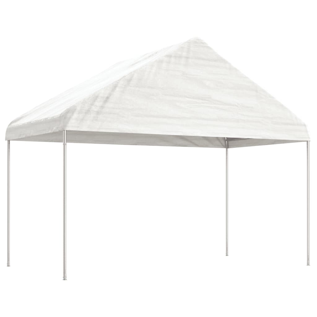 VidaXL Pavillon mit Dach 6,69 x 4,08 x 3,22 m Polyethylen weiß