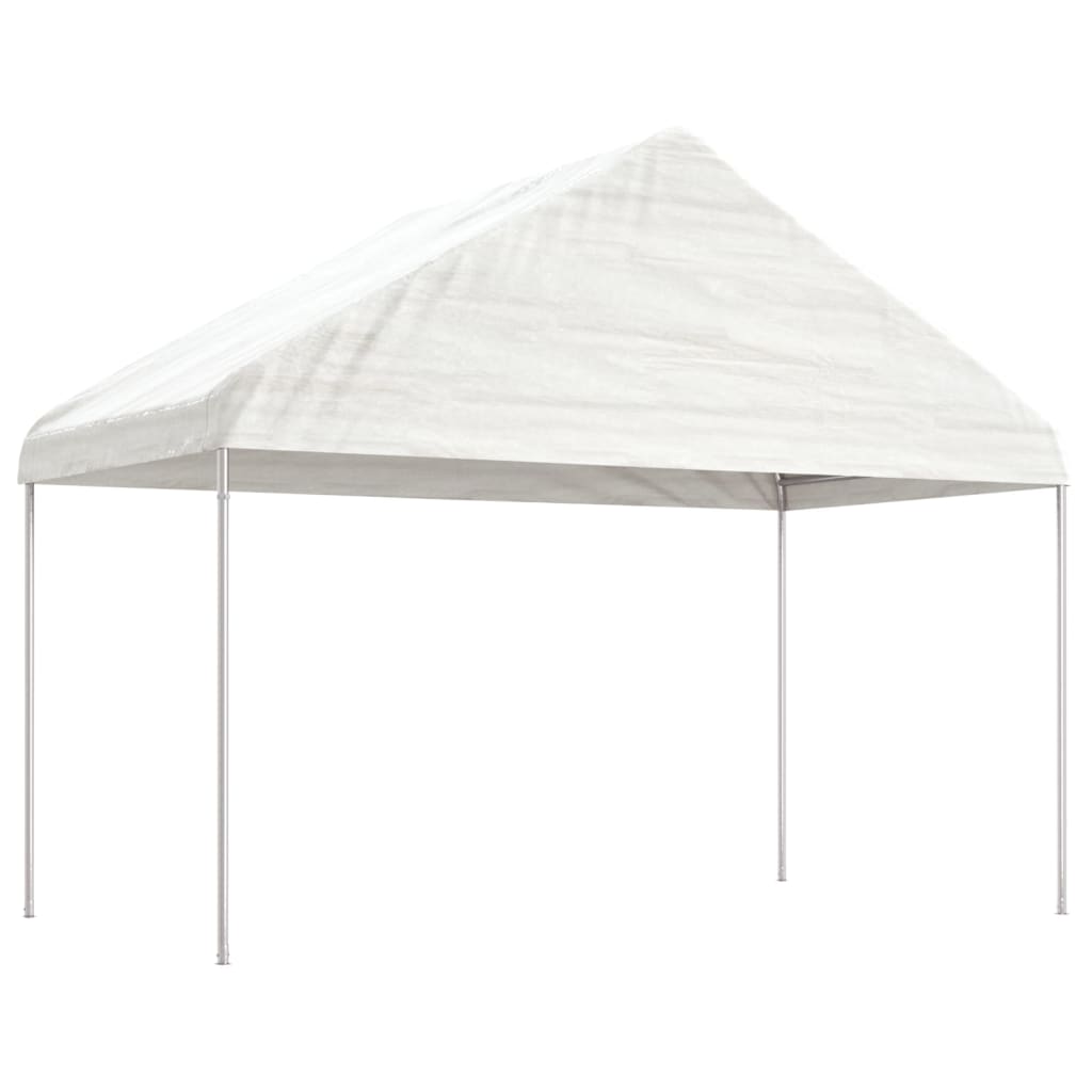VidaXL Pavillon mit Dach 8,92 x 4,08 x 3,22 m Polyethylen weiß