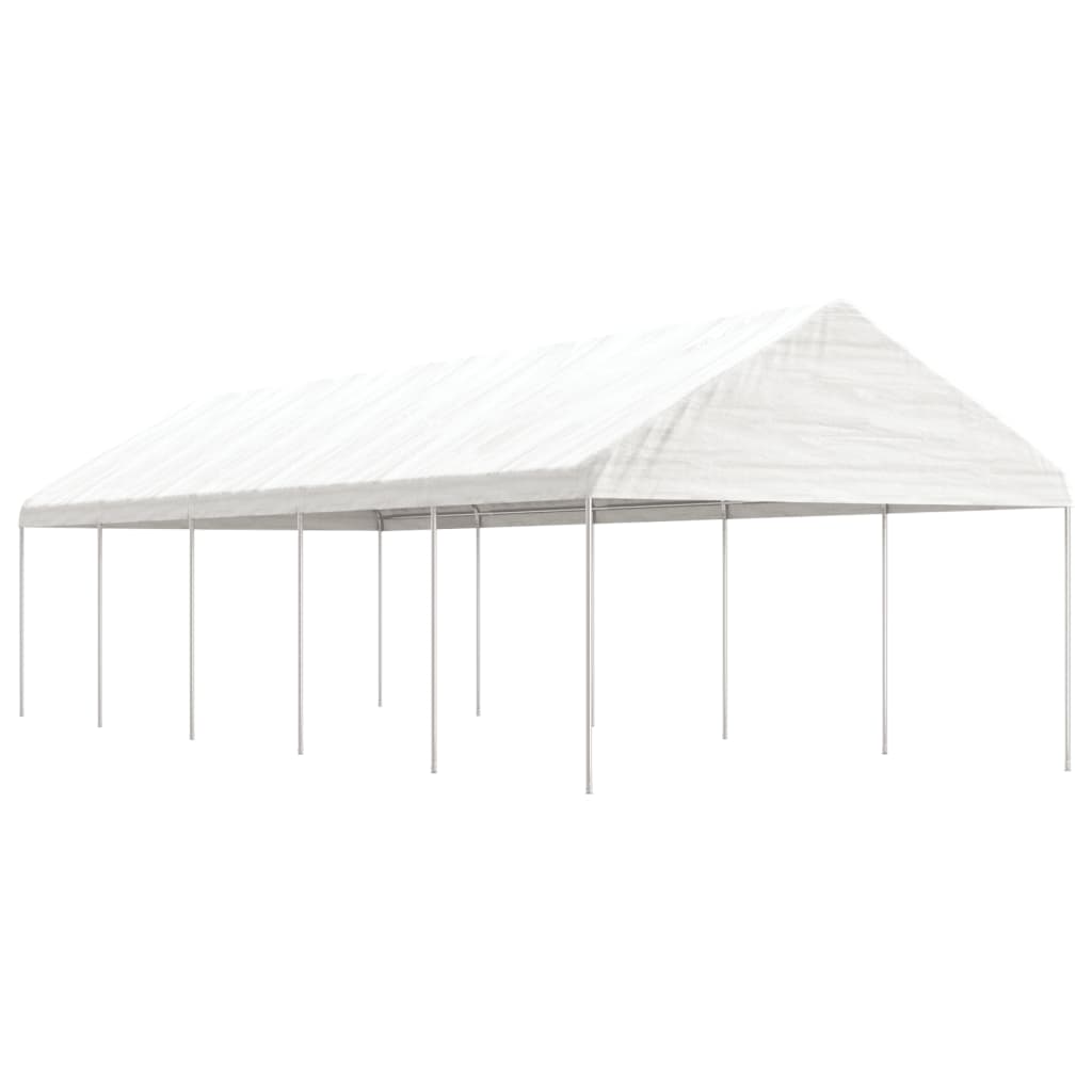 VidaXL Pavillon mit Dach 11,15 x 4,08 x 3,22 m Polyethylen weiß