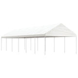 VidaXL Pavillon mit Dach 13,38 x 4,08 x 3,22 m Polyethylen weiß