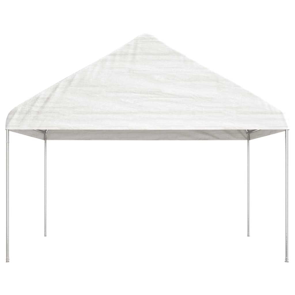 VidaXL Pavillon mit Dach 13,38 x 4,08 x 3,22 m Polyethylen weiß