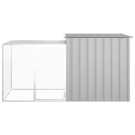 Vidaxx Kaninchenstall 200x91x100 cm verzinkter Stahl grau