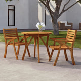 Vidaxl tuintafel ø 85 cm massief acaciahout