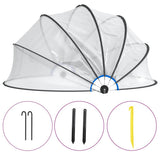VidaXL Schwimmbadüberdachung rund 406x203 cm PVC
