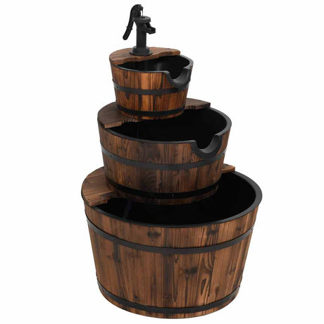 Vidaxxl Wasserbrunnen mit Pumpe 60x60x94 cm massives Kiefernholz