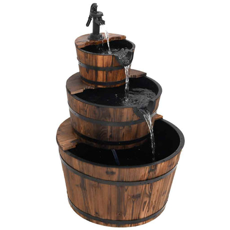 Vidaxxl Wasserbrunnen mit Pumpe 60x60x94 cm massives Kiefernholz