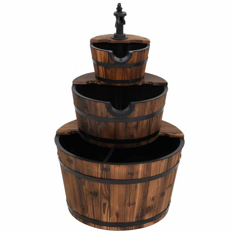 Vidaxxl Wasserbrunnen mit Pumpe 60x60x94 cm massives Kiefernholz