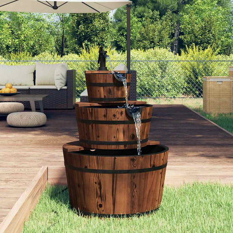 Vidaxxl Wasserbrunnen mit Pumpe 60x60x94 cm massives Kiefernholz