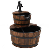 Vidaxxl Wasserbrunnen mit Pumpe 44,5x44,5x58 cm massives Kiefernholz