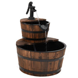 Vidaxxl Wasserbrunnen mit Pumpe 44,5x44,5x58 cm massives Kiefernholz