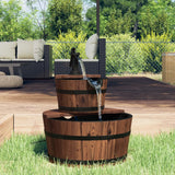 Vidaxxl Wasserbrunnen mit Pumpe 44,5x44,5x58 cm massives Kiefernholz
