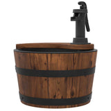 Vidaxxl Wasserbrunnen mit Pumpe 28x28x34,5 cm massives Kiefernholz