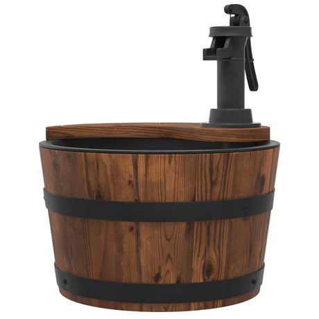Vidaxxl Wasserbrunnen mit Pumpe 28x28x34,5 cm massives Kiefernholz