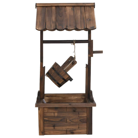 VidaXL Wunschbrunnen mit Pumpe 57x50x112 cm massives Kiefernholz